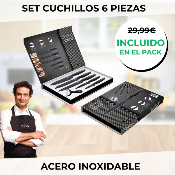 Pack Cocina: Sartenes antiadherentes San Ignacio + 6 Cuchillos + 7 ute – La  Tendeta Online