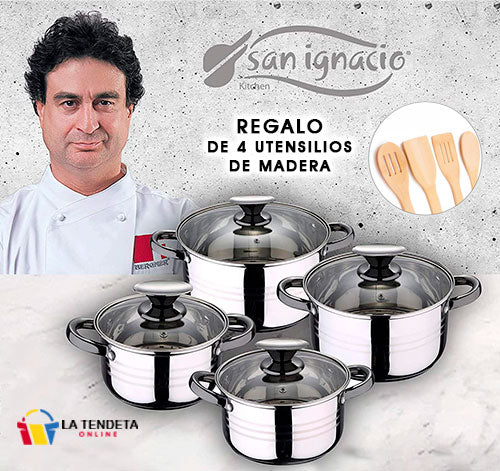 Batería de cocina San Ignacio 8 piezas + Utensilios – La Tendeta Online