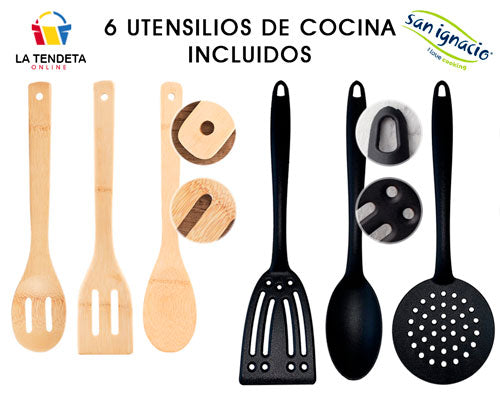 Pack Cocina: Sartenes antiadherentes San Ignacio + 6 Cuchillos + 7 ute – La  Tendeta Online